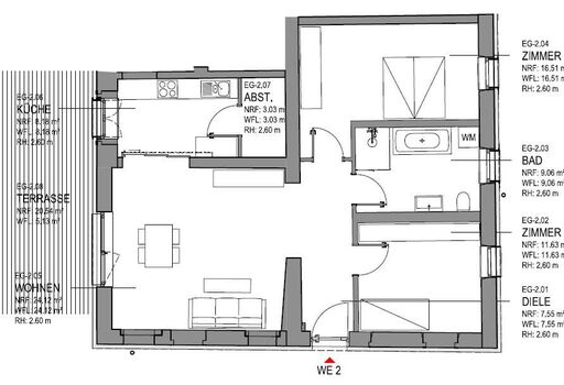 Grundriss WE 02