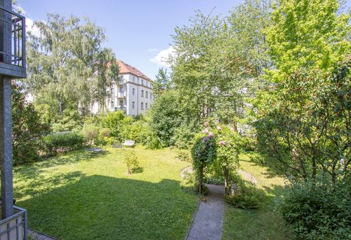 Blick auf das Grundstück