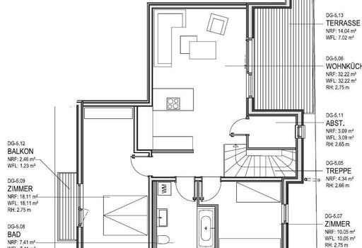 Grundriss WE 05 obere Ebene