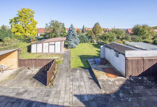 Blick auf das Grundstück