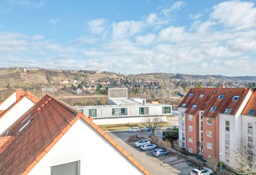 Blick zu den Weinbergen