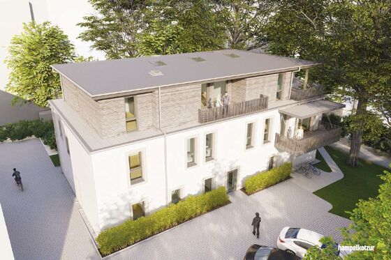 Erstbezug: hochwertig ausgestattete 4-Raumwohnung in zweiter Reihe mit eigenem Gartenanteil