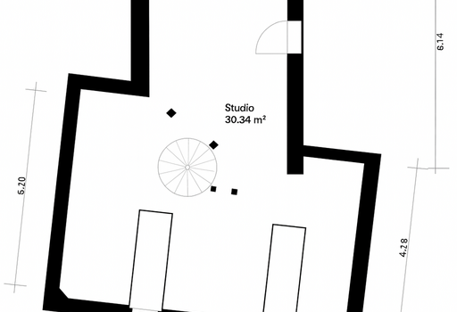 Grundriss obere Ebene