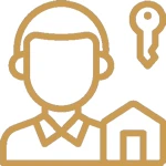 Icon Person Haus Schlüssel